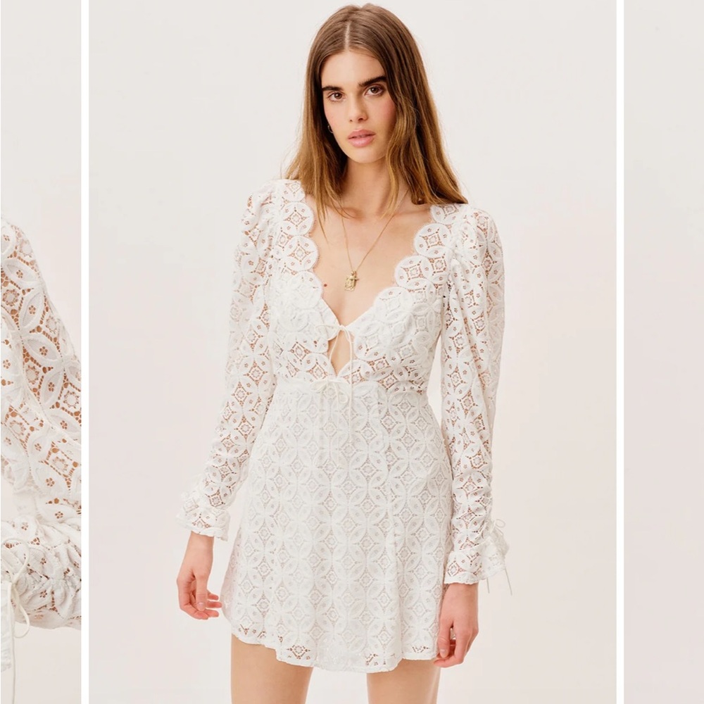 For Love And Lemons Ivory Lace Dress